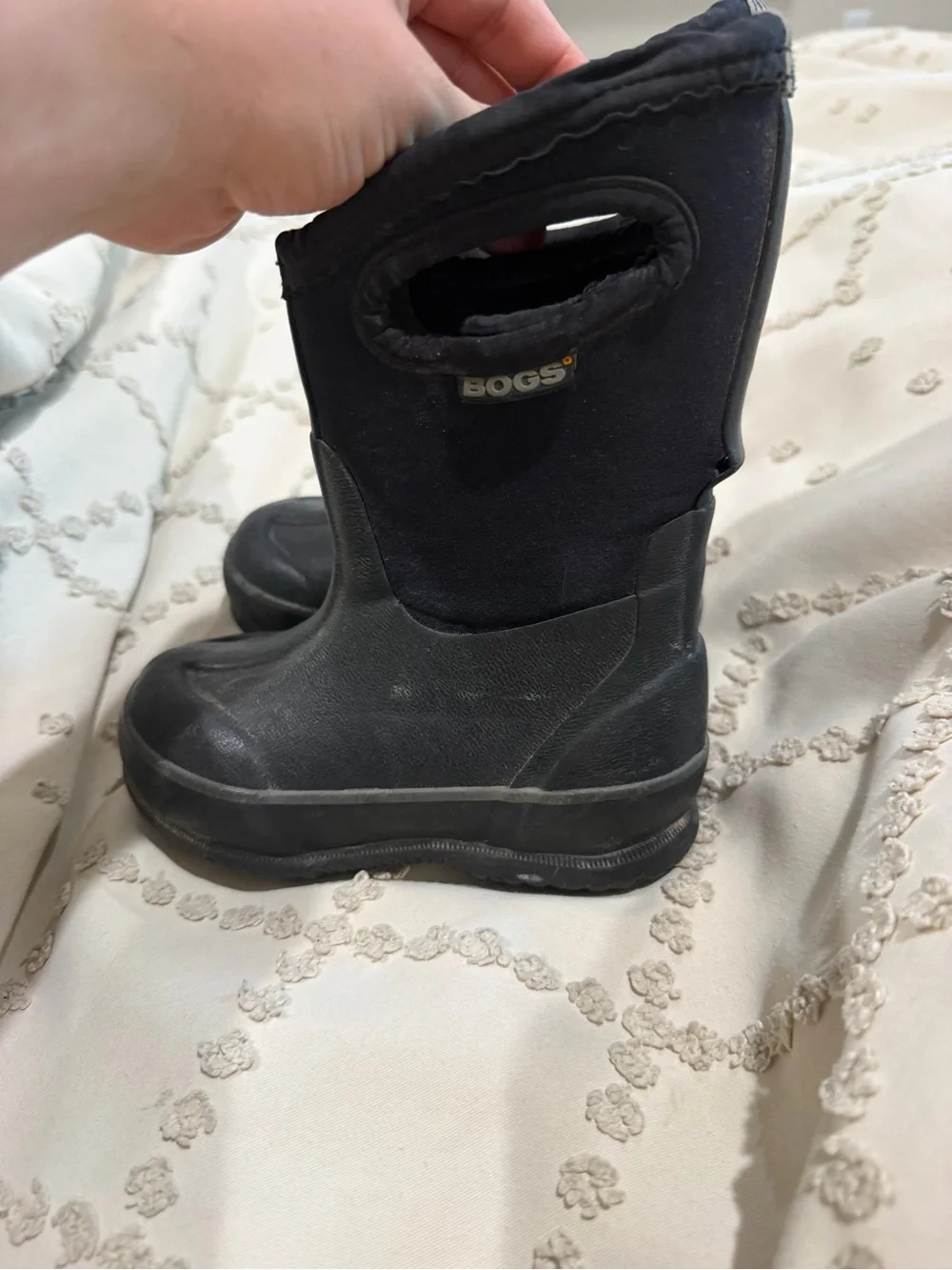 Bogs Kids Black Waterproof Pull-On Boots